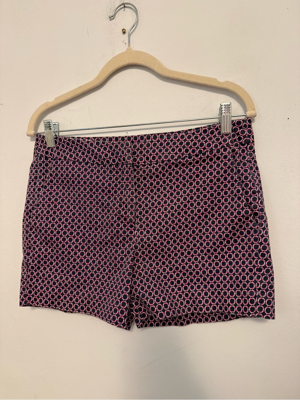 Willi Smith Pink & Black Geometric Stretch Bermudas